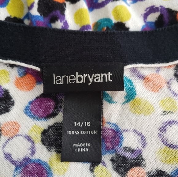 Lane Bryant 14 / 16 abstract polka dot cardigan - Picture 9 of 11
